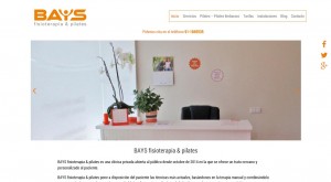 La web Fisioterapia BAYS.com en un PC